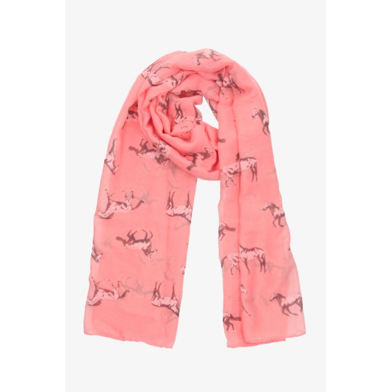 Foulard caballos rosa