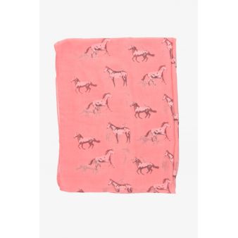 Foulard caballos rosa