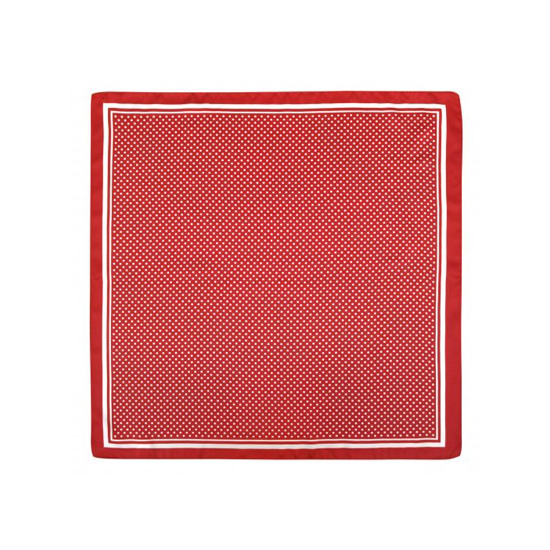 Lenço vermelho com bolinhas