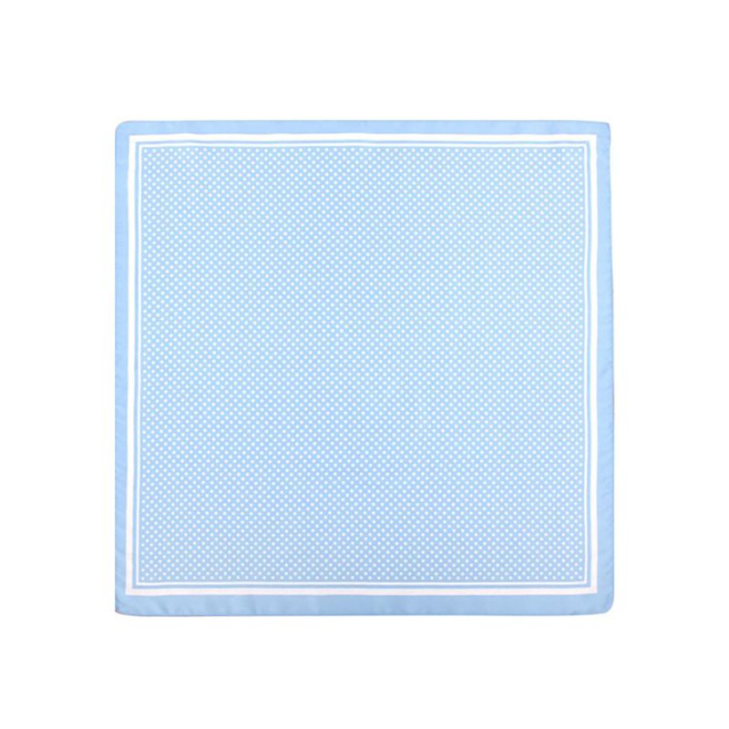 Foulard bleu ciel à pois