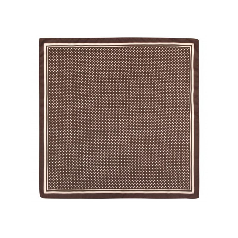 Brown scarf with polka dots