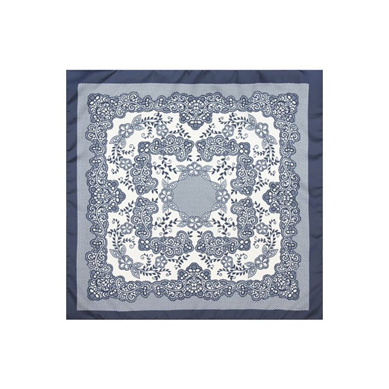 Navy floral scarf