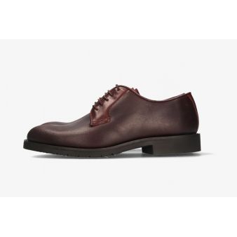 Blucher de couro marrom liso Valverde del Camino