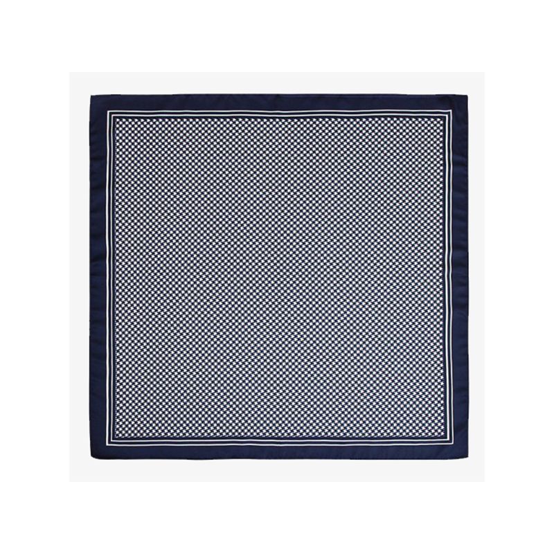 Foulard pied-de-poule bleu