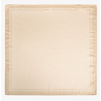 Foulard pied-de-poule beige