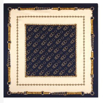 Foulard à cercles bleu