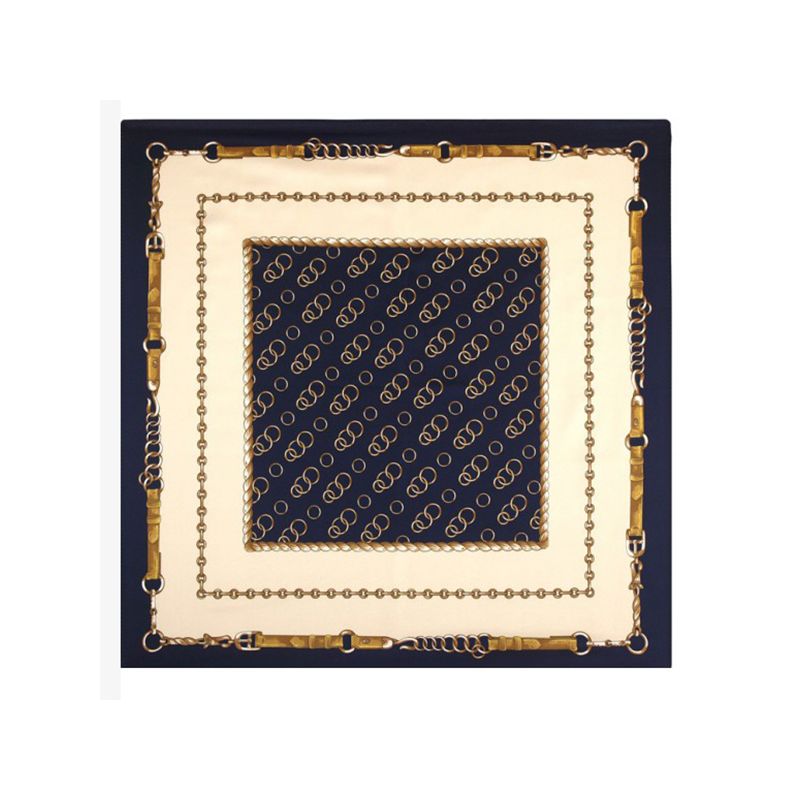Foulard à cercles bleu