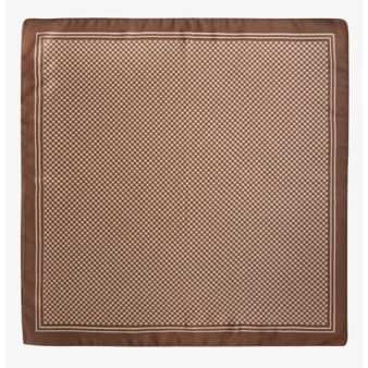 Foulard pied-de-poule marron