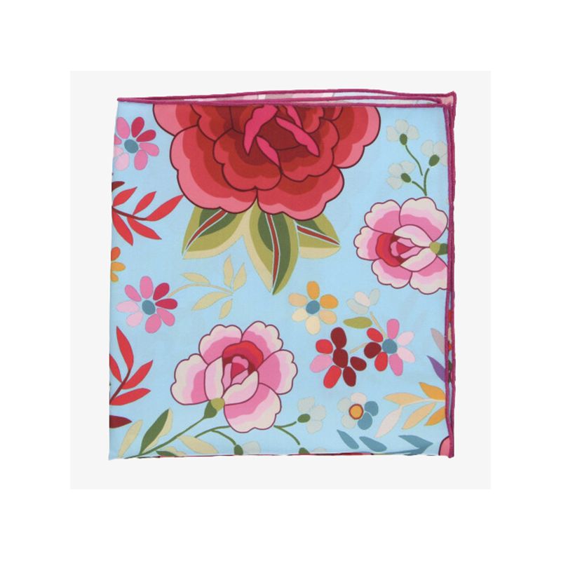 Lenço de pescoço com estampas de flores grandes