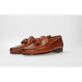 Mocasin borlas vaqueta sol