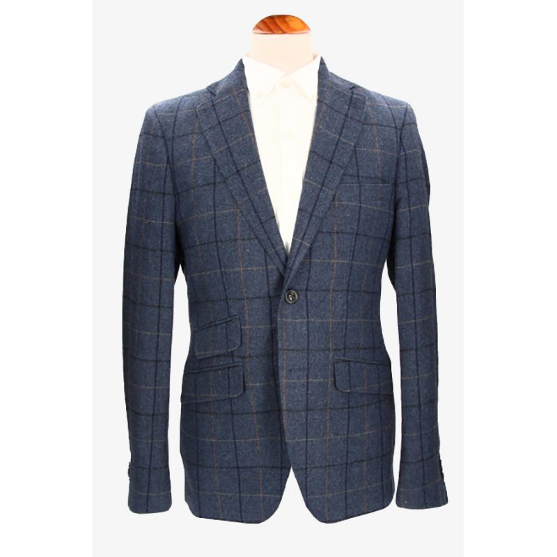 Veste Toscana à carreaux bleus