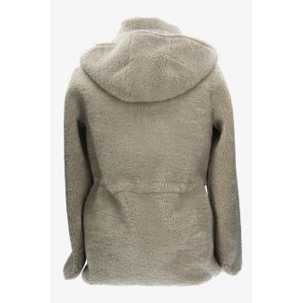 Cazadora con capucha reversible kaki