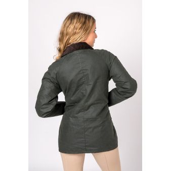 Chaqueta encerada Clasica verde