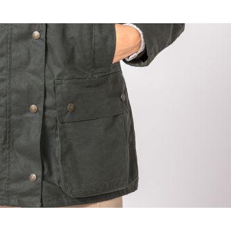 Chaqueta encerada Clasica verde