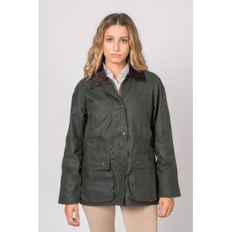 Chaqueta encerada Clasica verde