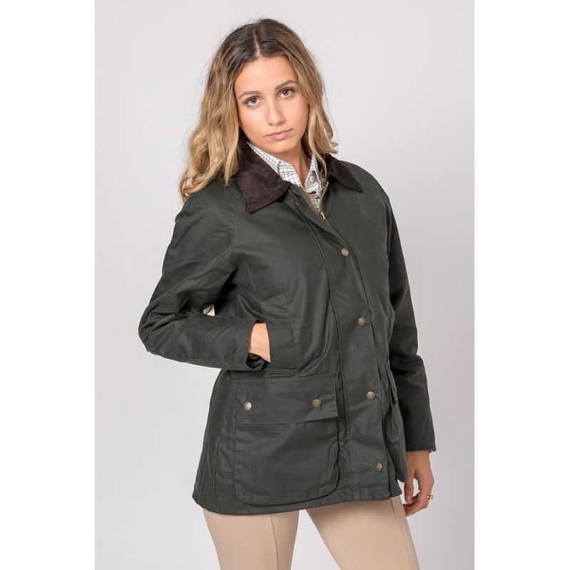 Chaqueta encerada Clasica verde