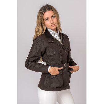 Chaqueta encerada Pockets marrón