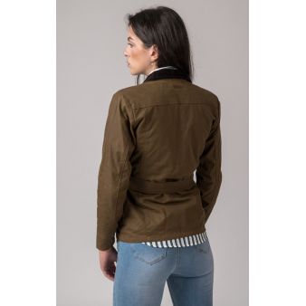 Chaqueta encerada Pockets camel