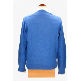Pull col en V Bleu