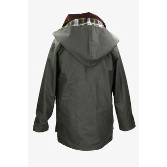 Chaqueta encerada infantil verde
