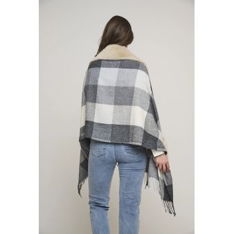 Poncho Apollo cuadros negro