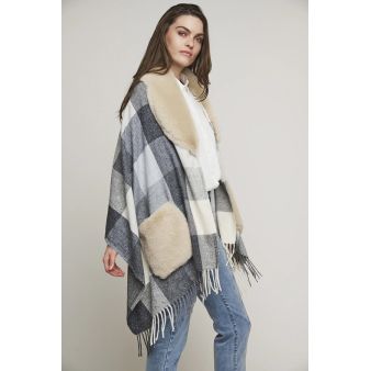 Poncho Apollo cuadros negro