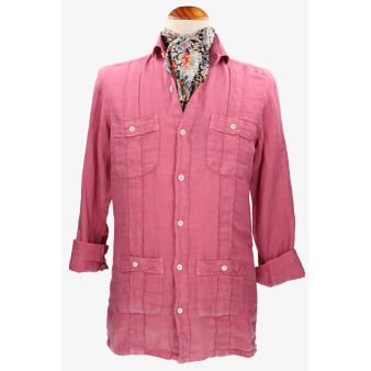 Camisa Cubana coral