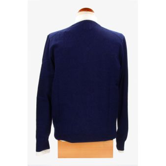 Jersey cuello pico azul marino