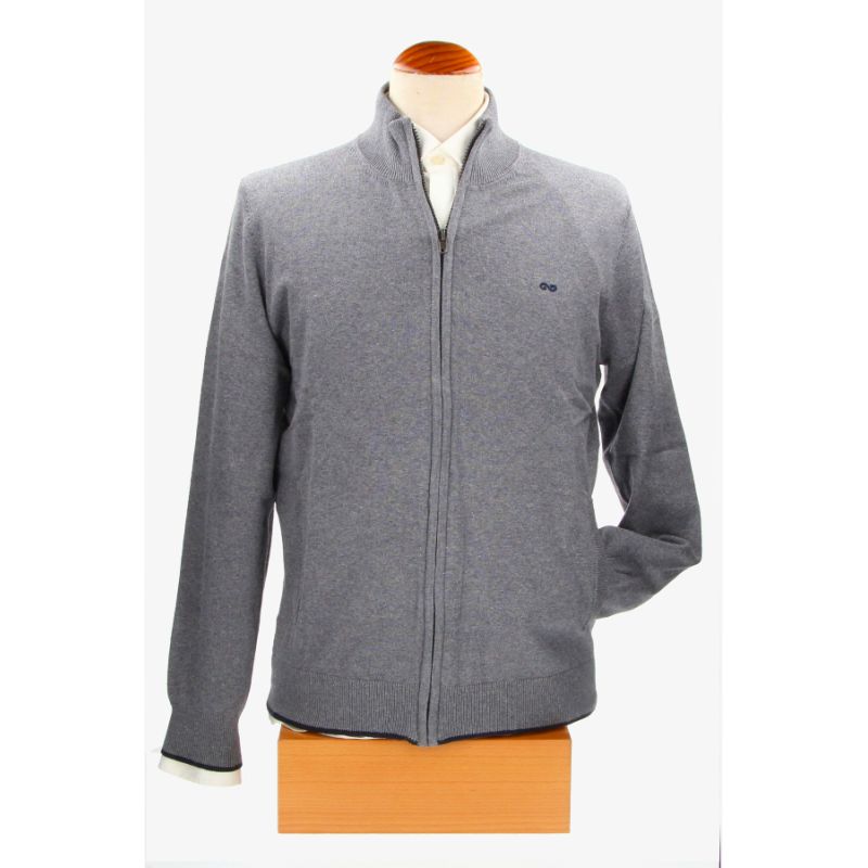 Jersey cremallera básica gris