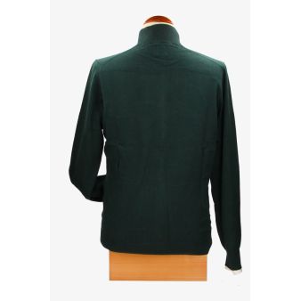 Camisola com fecho básico cor de verde