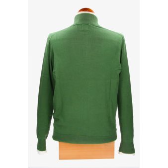 Jersey cuello cremallera básica verde