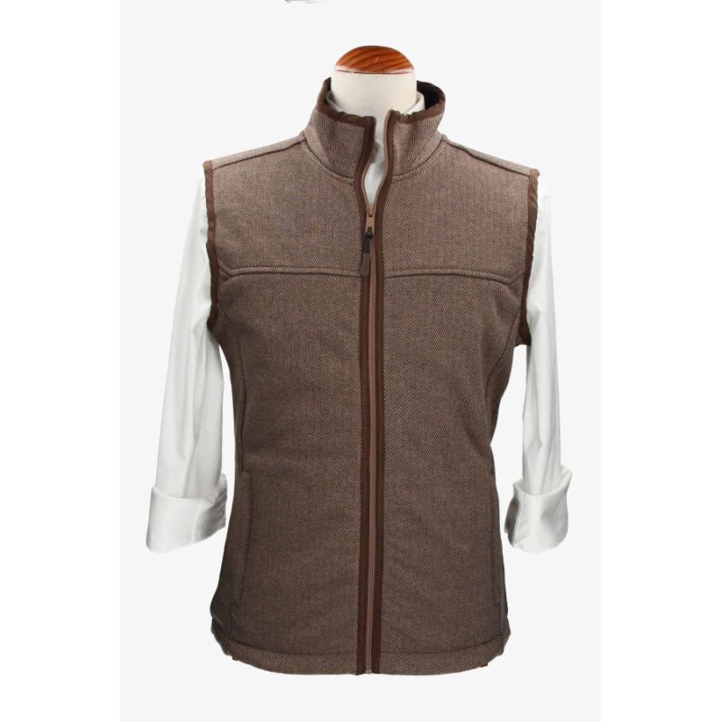 Gilet en chevrons polaire camel