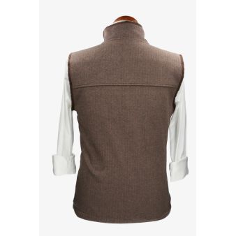 Chaleco espiga polar camel