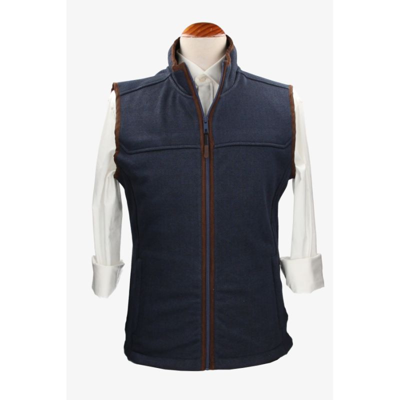 Gilet en chevrons polaire marino