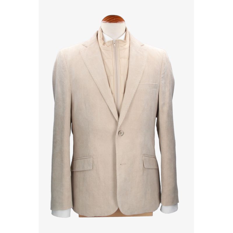 Americana beige con falso chaleco
