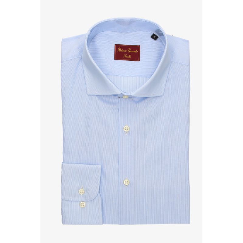 Camisa azul mil rayas