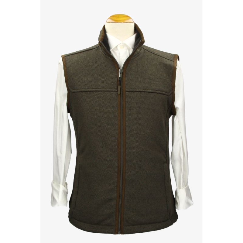 Gilet en chevrons polaire vert
