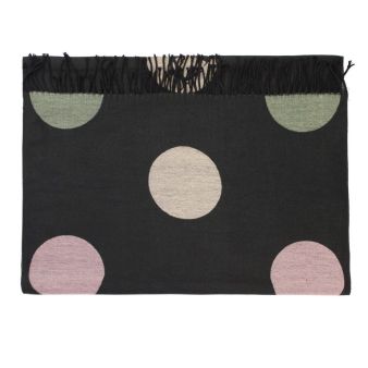 Bufanda gris lunares colores