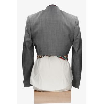 Chaqueta y chalequillo fil a fil gris