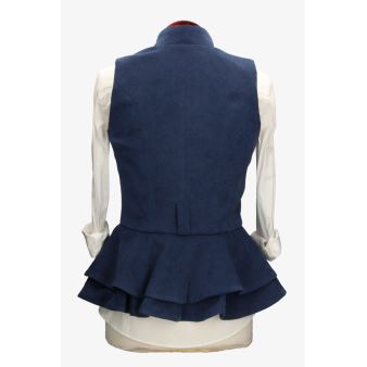 Chaleco Galatea antelina azul
