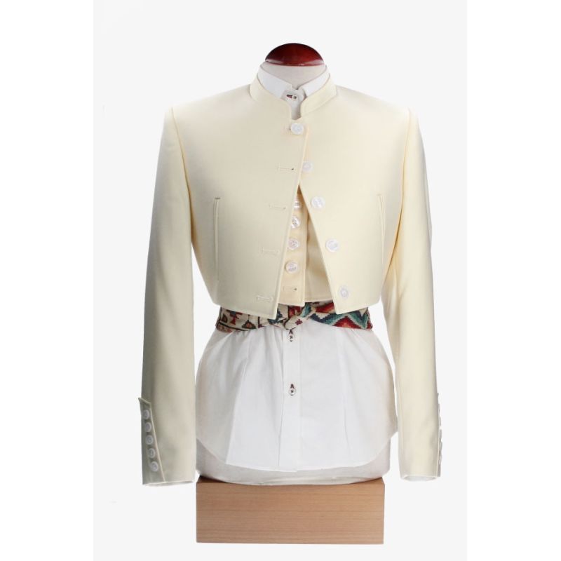 Chaqueta y chalequillo Saturno hueso
