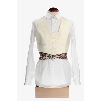 Chaqueta y chalequillo Saturno hueso