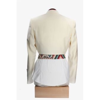 Chaqueta y chalequillo Saturno hueso