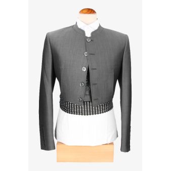 Veste et gilet gris moyen