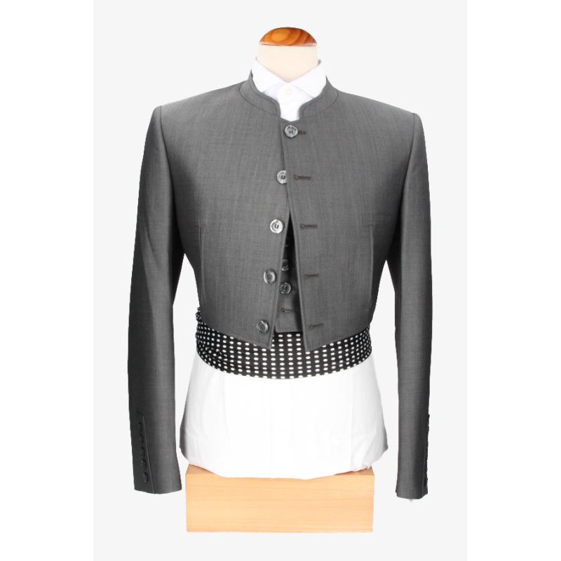 Veste et gilet gris moyen