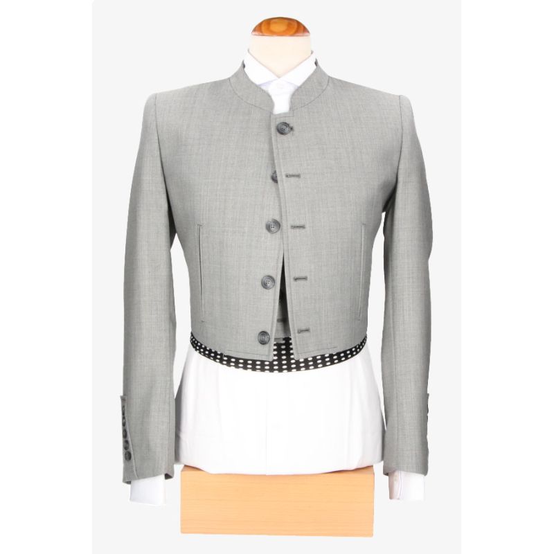 Veste et gilet gris en filature fine