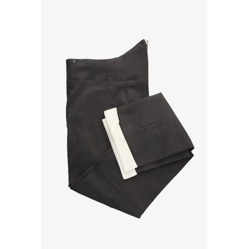 Calzona à revers doublée élastique gris foncé