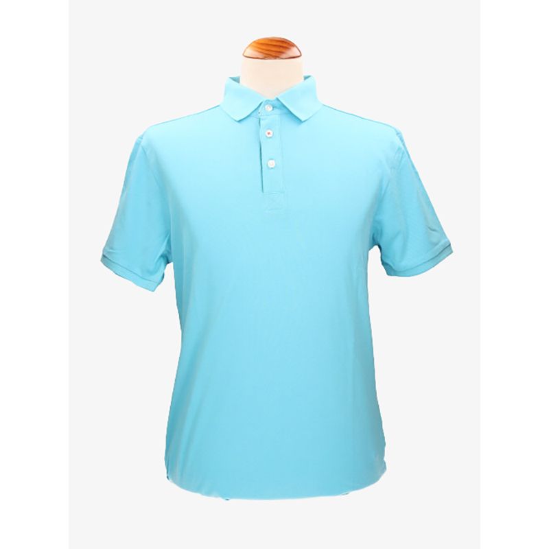 Polo de algodão em turquesa