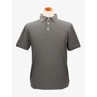 Polo de algodão em carvão
