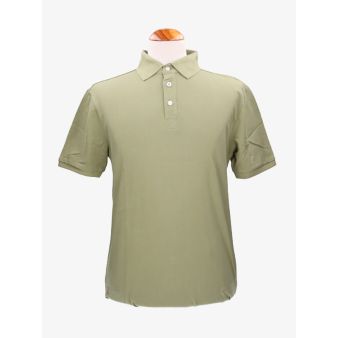 Polo de algodão em verde salva